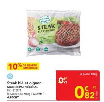 Steak blé et oignon