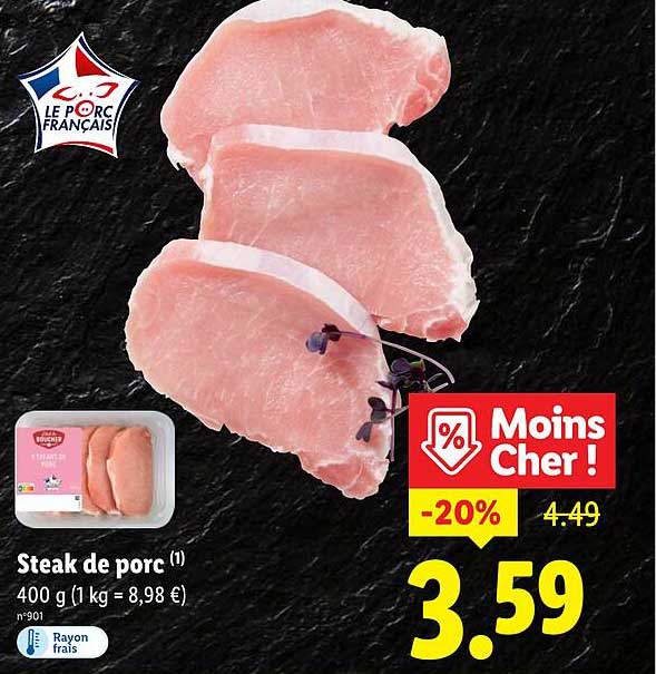 Steak de porc