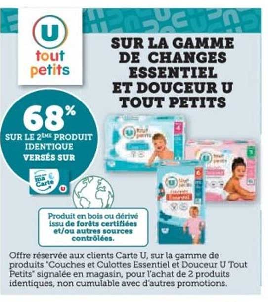 SUR LA GAMME DE CHANGES ESSENTIEL ET DOUCEUR U TOUT PETITS