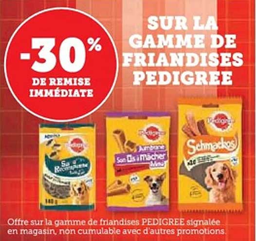 SUR LA GAMME DE FRANDISES PEDIGREE