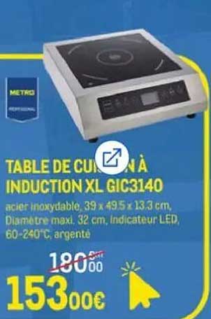 TABLE DE CUISSON À INDUCTION XL GIC3140