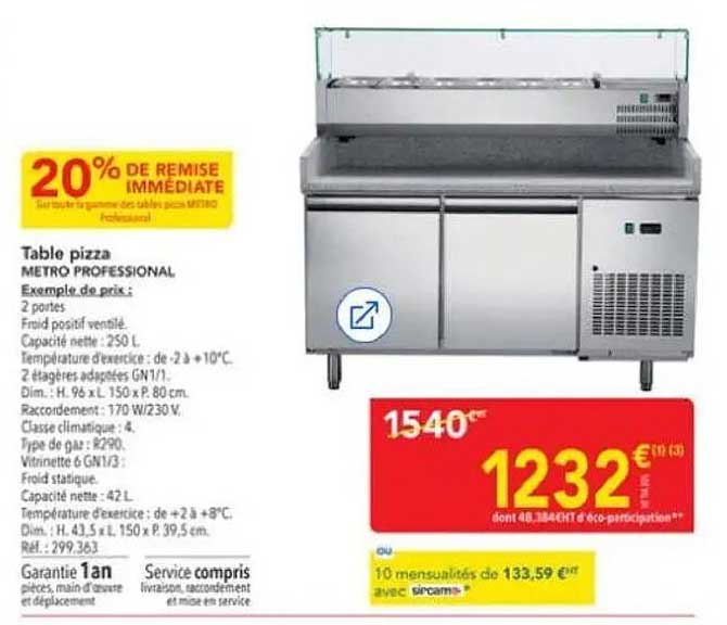 Table pizza METRO PROFESSIONAL