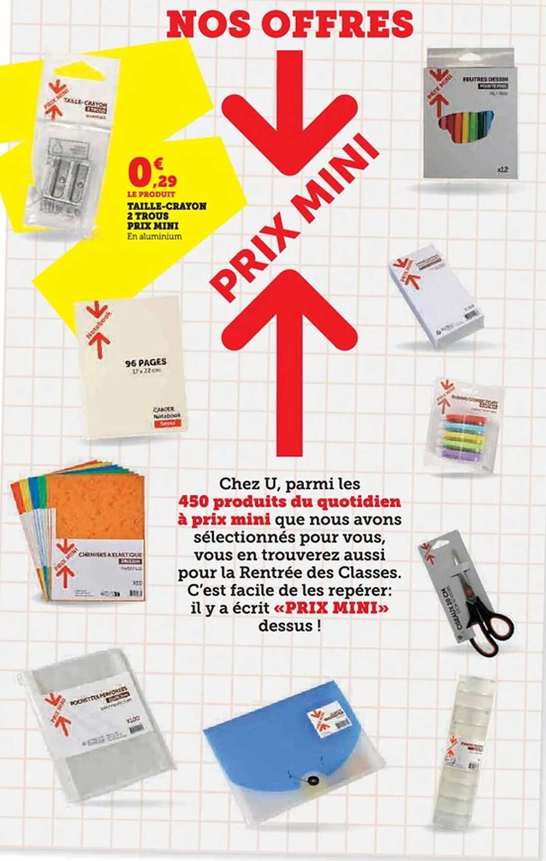 Taille-crayon 2 trous Prix Mini