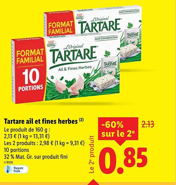 Tartare ail et fines herbes