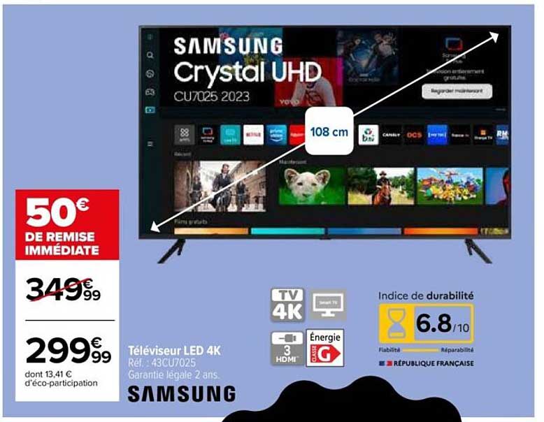 Téléviseur LED 4K