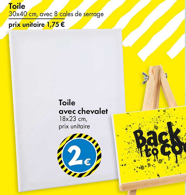 Toile avec chevalet