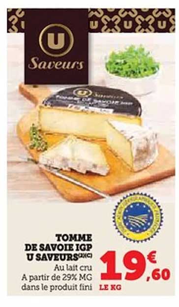TOMME DE SAVOIE IGP U SAVEURS