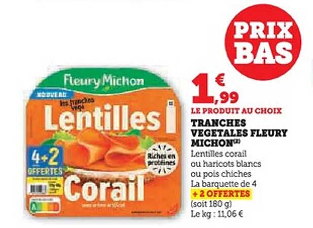 TRANCHES VEGETALES FLEURY MICHON