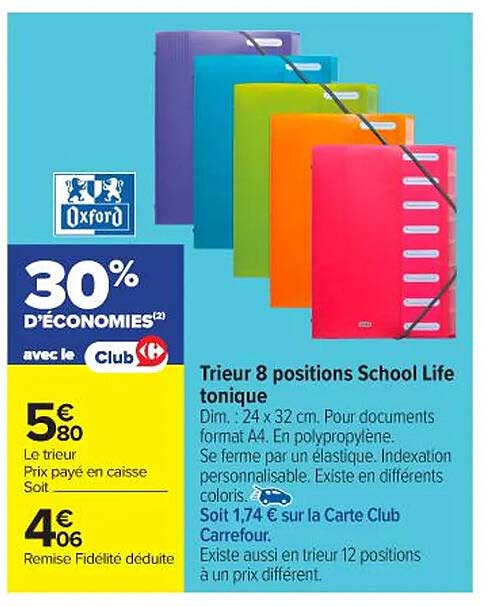 Trieur 8 positions School Life tonique
