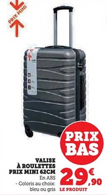 VALISE À ROULETTES PRIX MINI 62CM