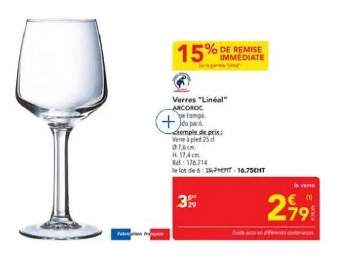 Verres "Linéal" ARCOROC