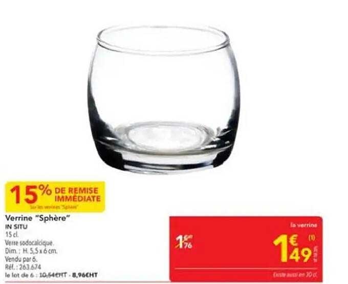 Verrine "Sphère" IN SITU
