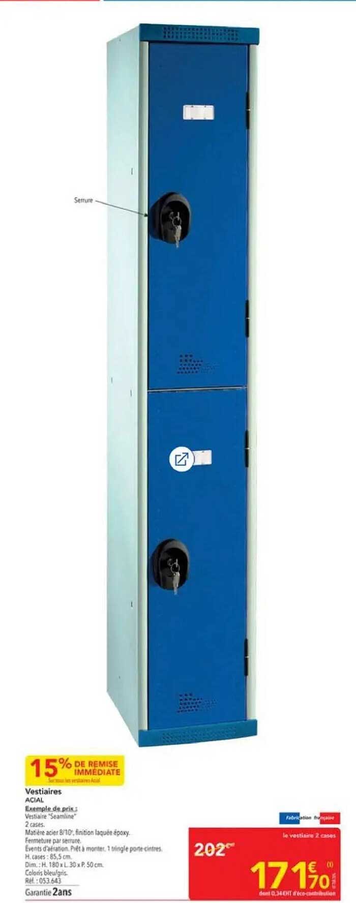 Vestiaires ACIAL - 2 cases