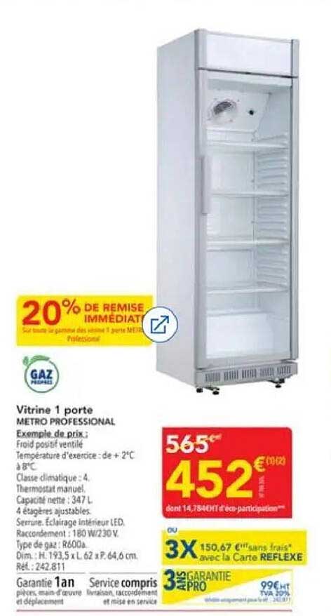 Vitrine 1 porte METRO PROFESSIONAL