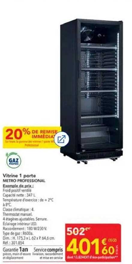 Vitrine 1 porte METRO PROFESSIONAL
