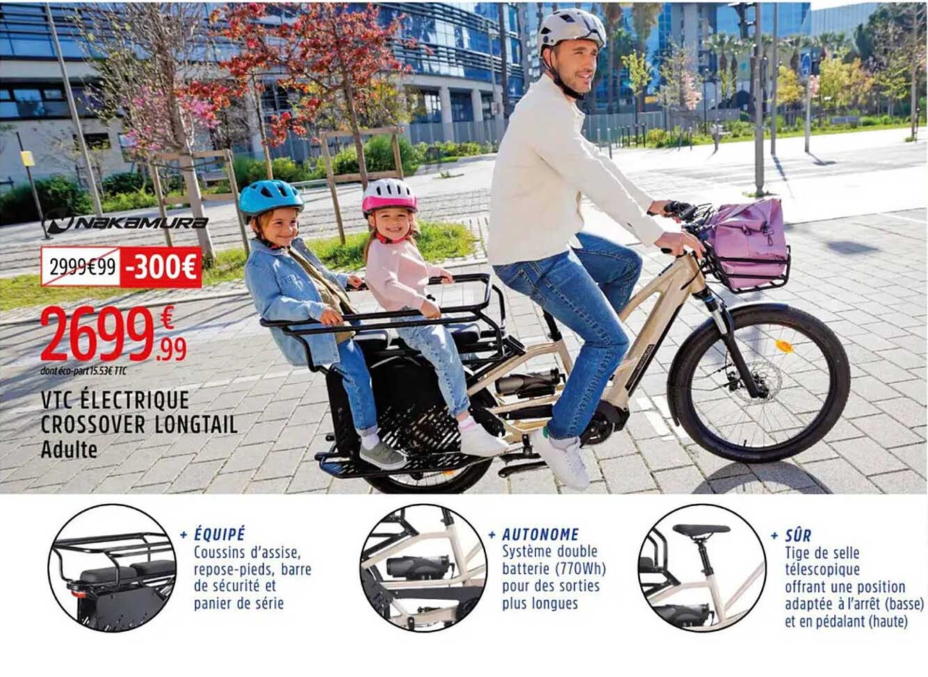 VTC ÉLECTRIQUE CROSSOVER LONGTAIL Adulte