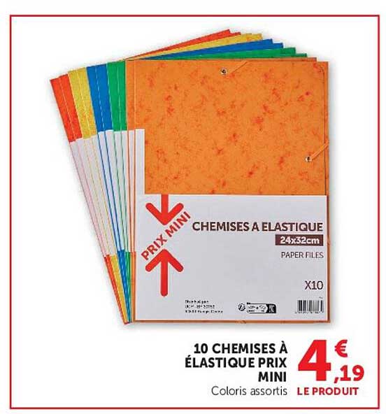 10 CHEMISES À ÉLASTIQUE PRIX MINI