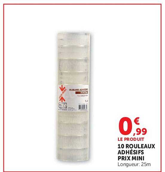 10 ROULEAUX ADHÉSIFS PRIX MINI