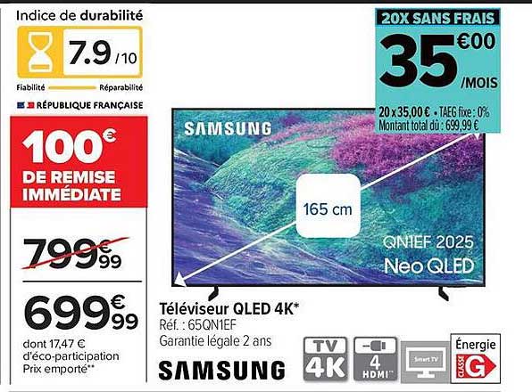100€ de remise immédiate