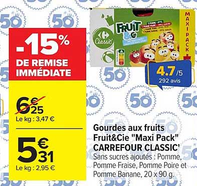 -15% DE REMISE IMMÉDIATE