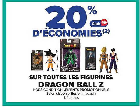 20% Club D'ÉCONOMIES (2) SUR TOUTES LES FIGURINES DRAGON BALL Z