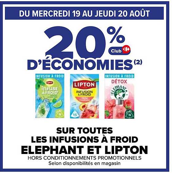 20% D’ÉCONOMIES(2)