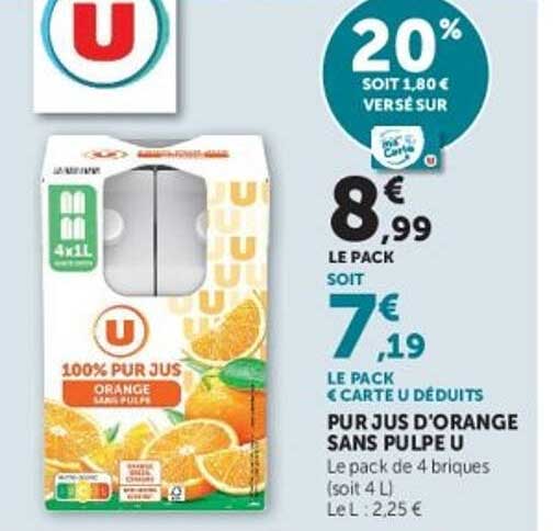 20% soit 1,80 € versé sur