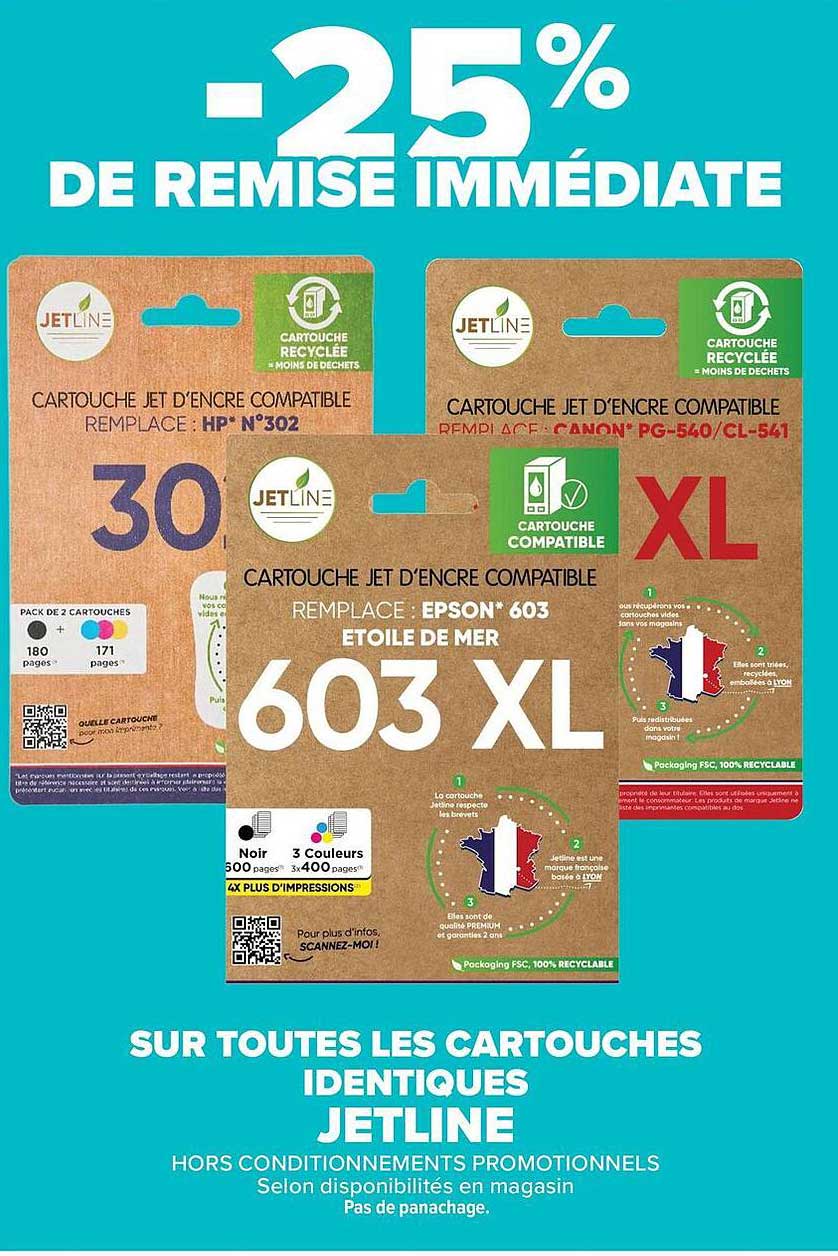 -25% DE REMISE IMMÉDIATE