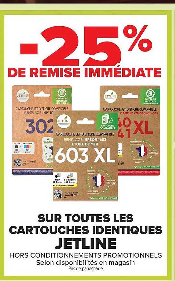 -25% DE REMISE IMMÉDIATE