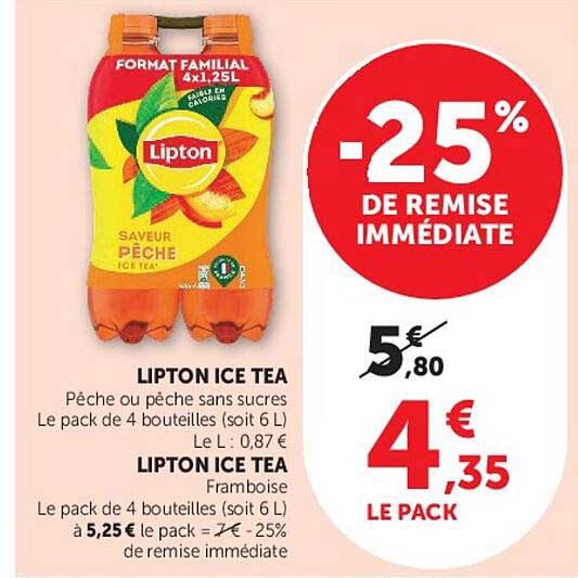 -25% DE REMISE IMMÉDIATE