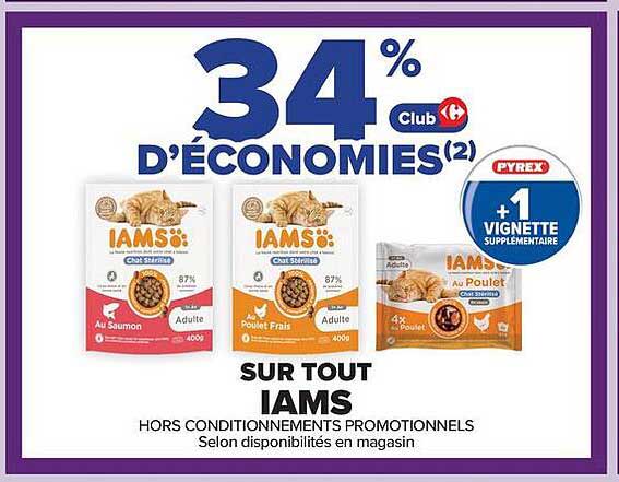 34% d'économies(2) Club Carrefour