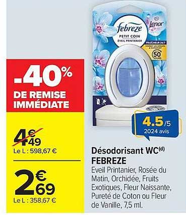 -40% DE REMISE IMMÉDIATE