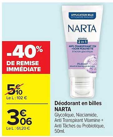 -40% DE REMISE IMMÉDIATE