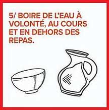 5/ BOIRE DE L'EAU À VOLONTÉ, AU COURS ET EN DEHORS DES REPAS.