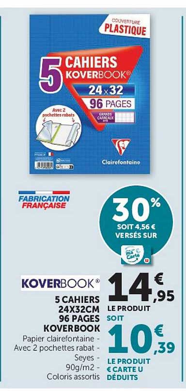 5 CAHIERS KOVERBOOK 24 x32 96 PAGES