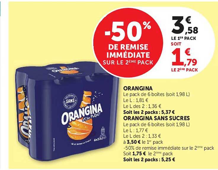 -50% DE REMISE IMMEDIATE SUR LE 2ÈME PACK