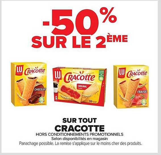 -50% SUR LE 2ÈME SUR TOUT CRACOTTE
