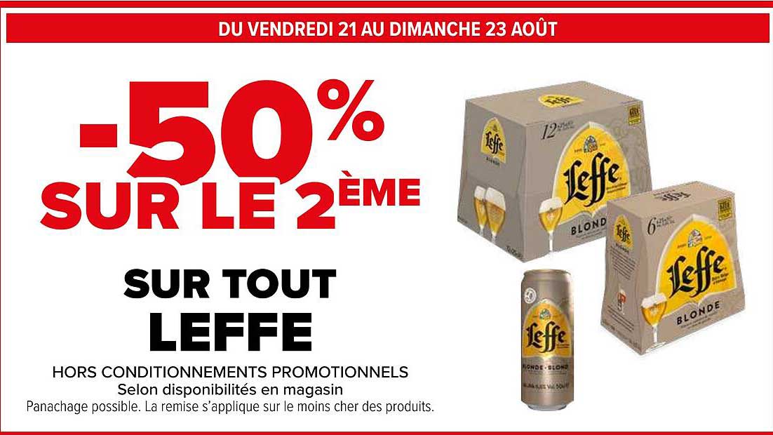 -50% SUR LE 2ÈME SUR TOUT LEFFE