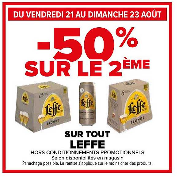 -50% SUR LE 2ÈME SUR TOUT LEFFE