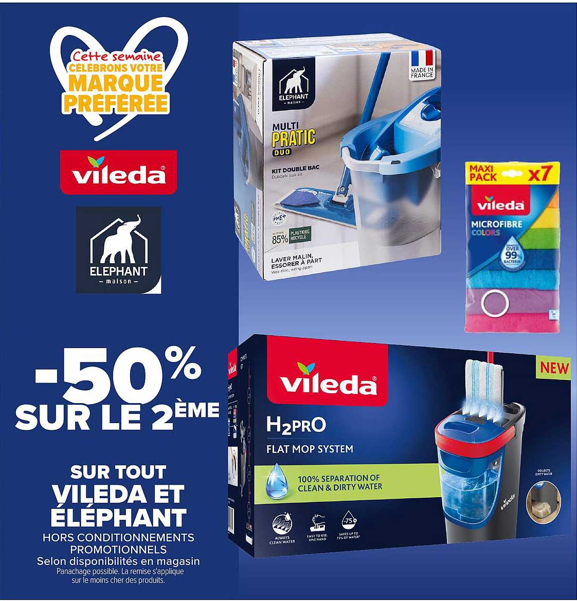 -50% SUR LE 2ÈME SUR TOUT VILEDA ET ÉLÉPHANT