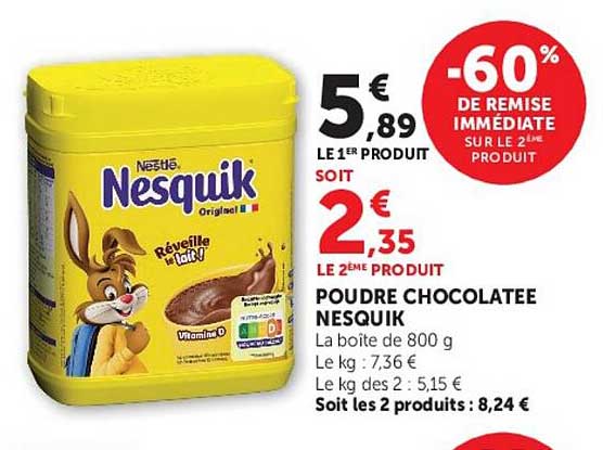 -60% de remise immédiate sur le 2e produit