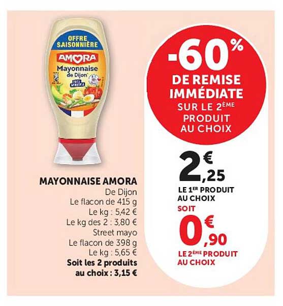 -60% DE REMISE IMMÉDIATE SUR LE 2ÈME PRODUIT AU CHOIX