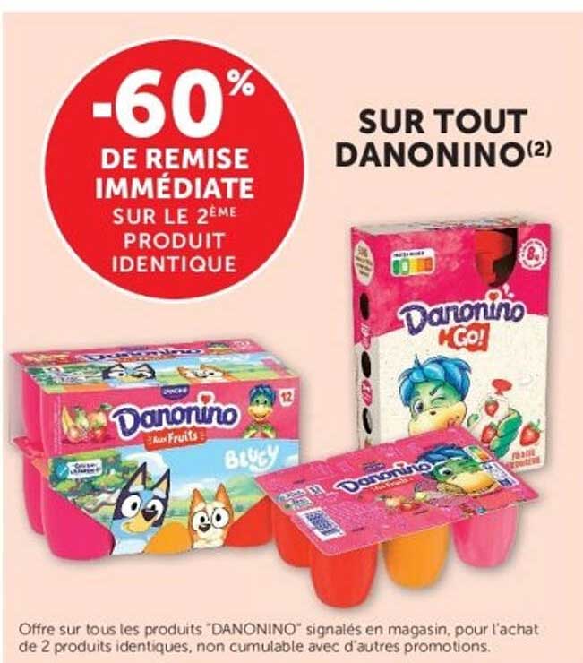 -60% DE REMISE IMMÉDIATE SUR LE 2ÈME PRODUIT IDENTIQUE