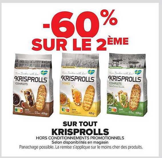 -60% SUR LE 2ÈME SUR TOUT KRISPROLLS
