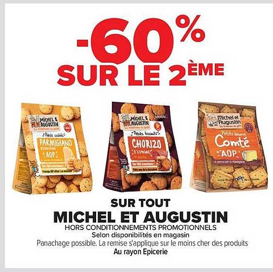 -60% SUR LE 2ÈME SUR TOUT MICHEL ET AUGUSTIN