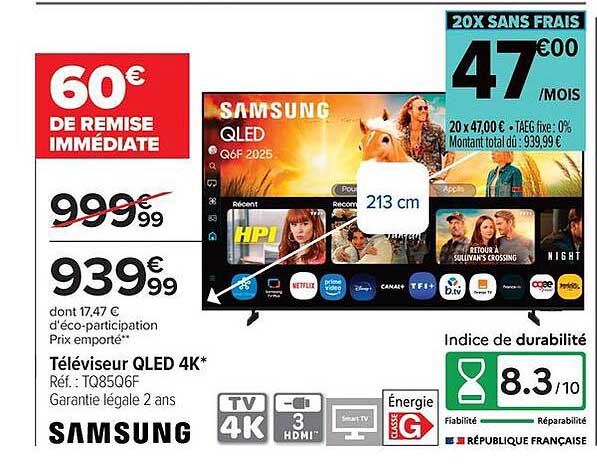 60€ DE REMISE IMMÉDIATE
