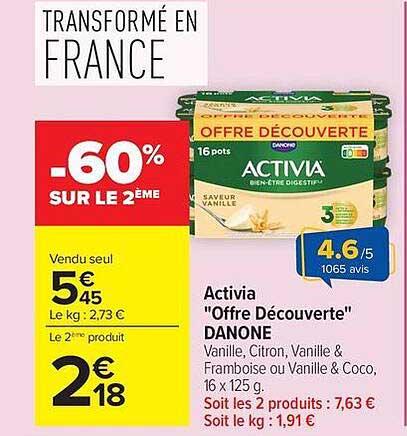 Activia "Offre Découverte" DANONE
