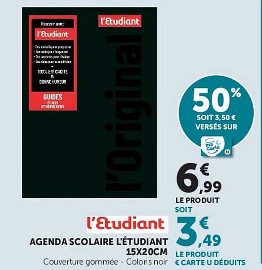 Agenda scolaire l'Étudiant 15X20CM