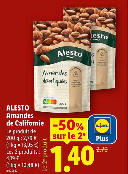 ALESTO Amandes de Californie