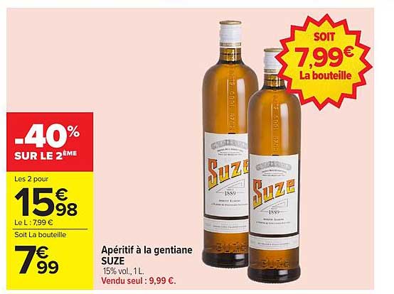 Apéritif à la gentiane SUZE